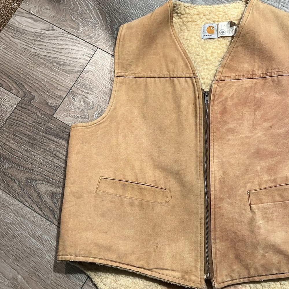 Vintage DISTRESSED men’s xl carhartt vest - Picture 3 of 8